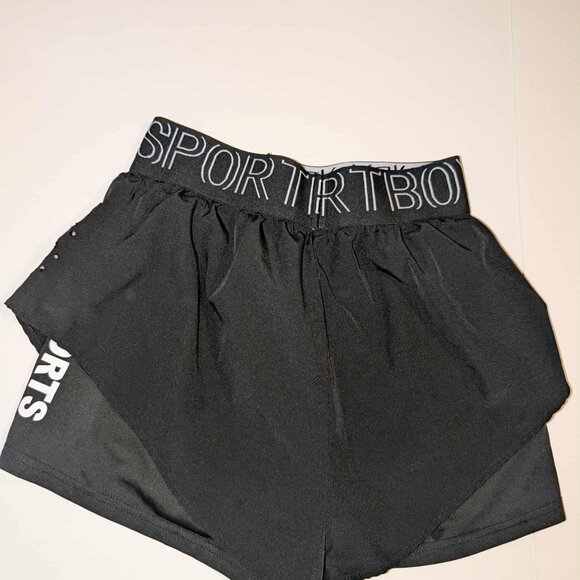 Girls Black SPORTS Athletic Shorts – Size XL - Picture 7 of 9